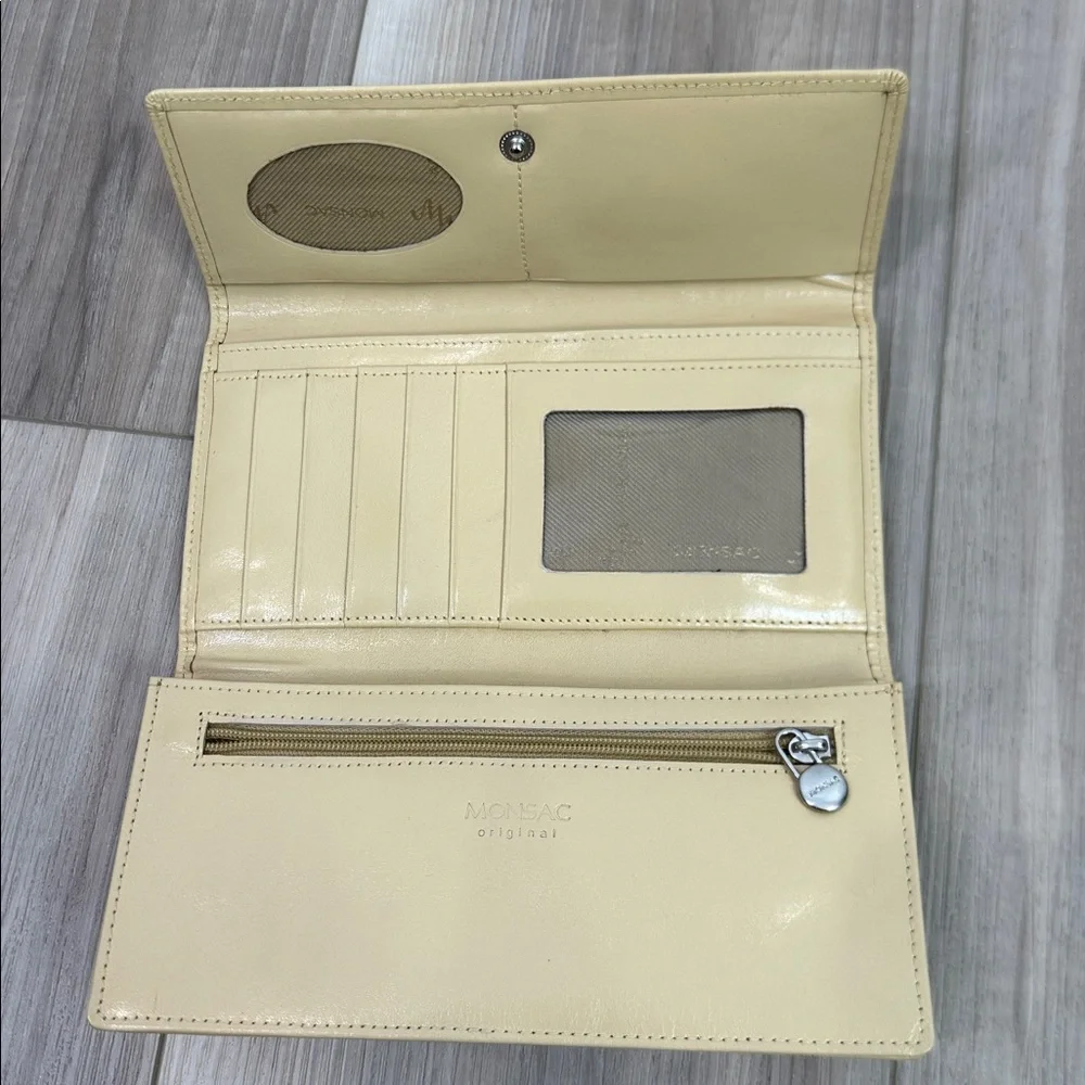 Monsac original vintage leather long wallet